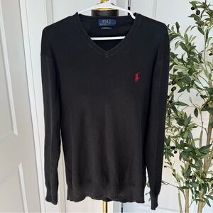 Polo Ralph Lauren Men's V-Neck Black Sweater
